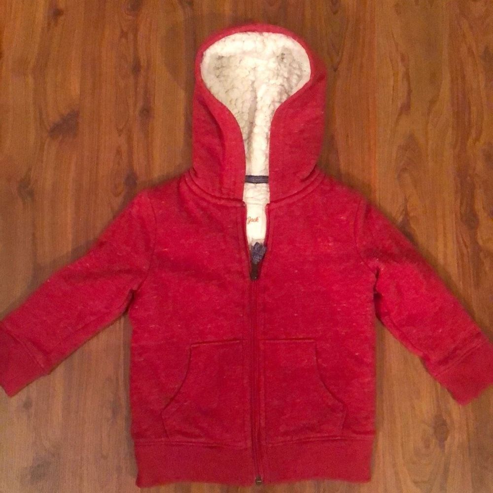 Cat & Jack Cozy warm Lined hoodie red size 2T